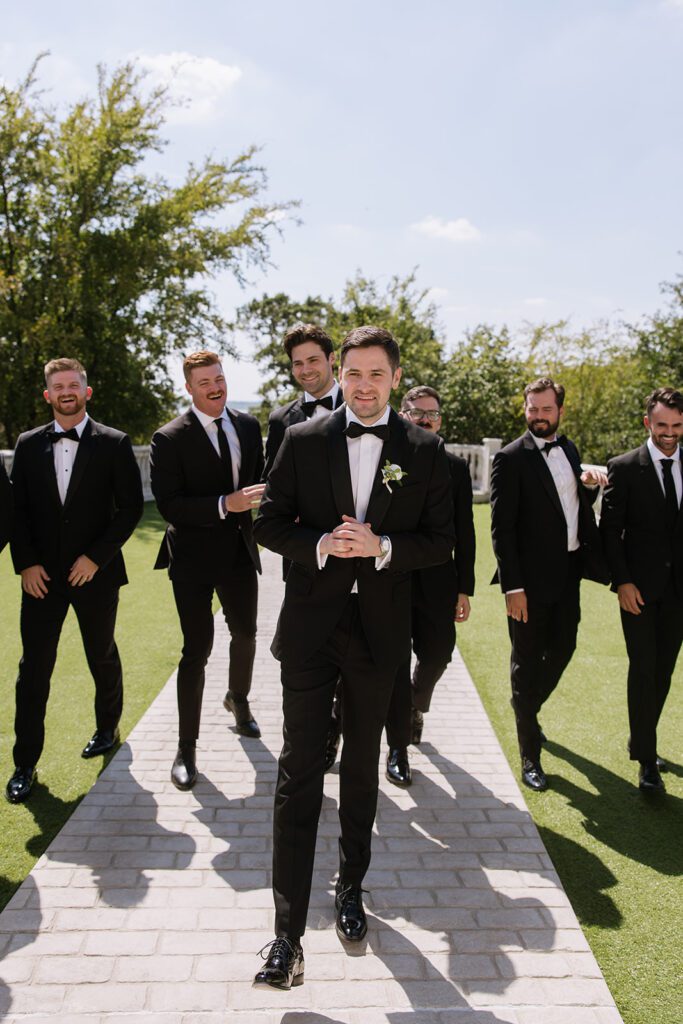 Groomsmen at the Hillside Estate