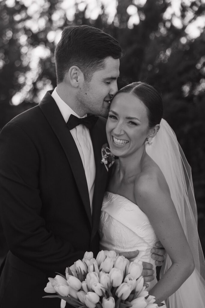 Bride and Groom portraits at the hillside estate